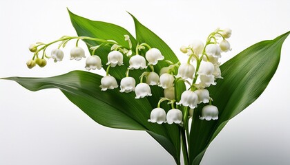 snowdrops on white background