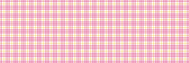 Bright pink and yellow gingham plaid seamless pattern background. Sweet, cute, and cheerful geometric tartan design for fabric, printing, wallpaper, and digital art.