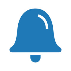 Fototapeta premium Blue bell icon on white background