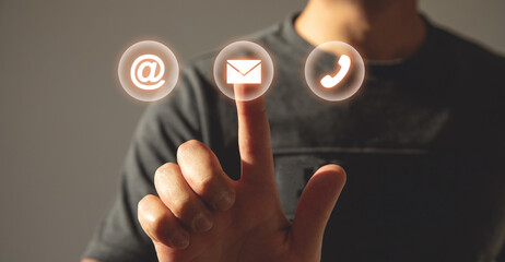 Contact symbols. Social Media. Internet