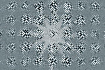 Abstract gray background composed of halftone dot elements forming a subtle patterned surface.