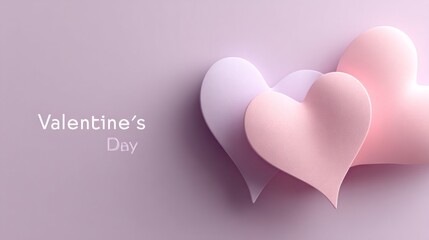 Valentine's day pastel hearts background with text