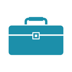 Briefcase icon in teal color