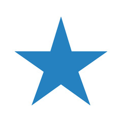 Blue star icon on white background
