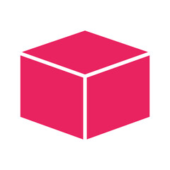 Pink 3D Cube Illustration