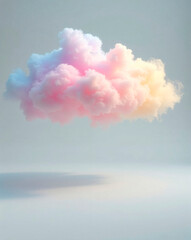 A floating colorful cloud