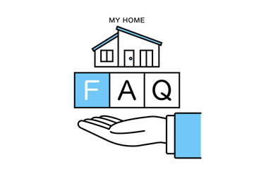 マイホーム購入や建設の際のよくある質問を提示する際に使えるイラスト素材