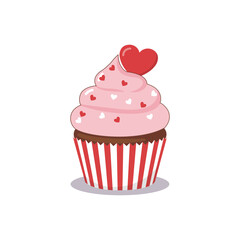 cupcake isolated on white background