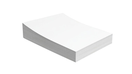 Fototapeta premium Stack of white paper sheet clean and smooth isolated on transparent background perfect for office school or printing use minimal and simple blank and empty versatile for various tasks