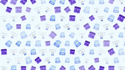 Calendar and Lightbulb Pattern Seamless Background for Planning and Ideas.