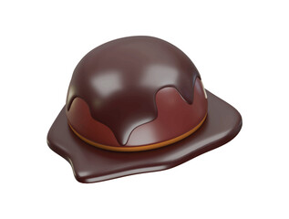 chocolate dessert icon 3d illustration render