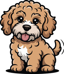 Obraz premium Cute cartoon a illustrator vector Cockapoo