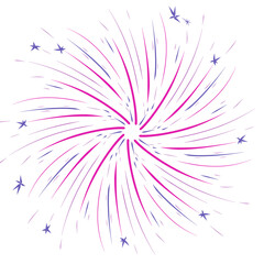 Rotation Purple Explosion Fireworks Element