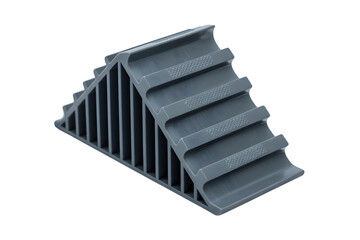 wheel chock used for vehicle safety . Isolated on transparent background, png