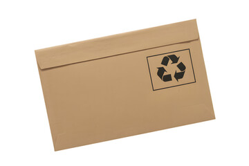 recycling envelope . Isolated on transparent background, png