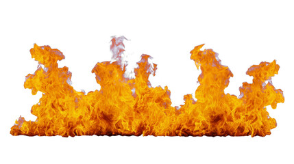 Burning fire orange flame hot heat isolated on transparent background realistic fiery effect intense energy dramatic blaze glowing light dynamic movement danger
