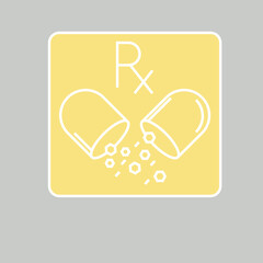 Prescription Rx icon desigbn