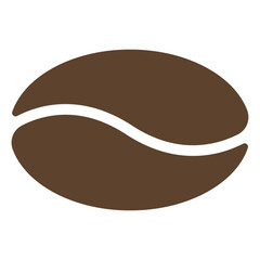 Minimalist Coffee Bean Icon Brown, coffee shop logos