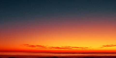 Vibrant sunset sky, abstract gradient background, warm orange and yellow tones, fiery horizon, smooth color transition, atmospheric glow, minimalist landscape, digital art, ultra high resolution, 8K w