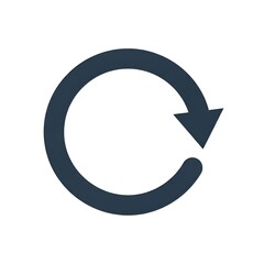 A circular arrow rotates clockwise on a white background