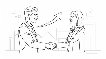 Business collaboration illustration showcasing partnership and company growth opportunity