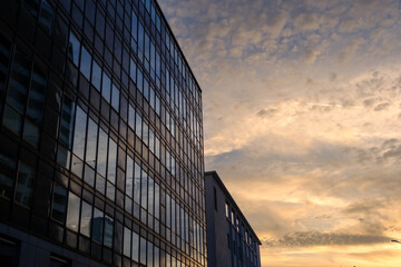 Modern building along corso Sempione in Milan, Italy