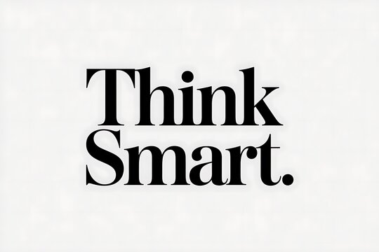 Inspirational phrase Think Smart on white background - Powered by Adobe