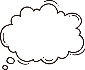 White Thought Bubble Illustration