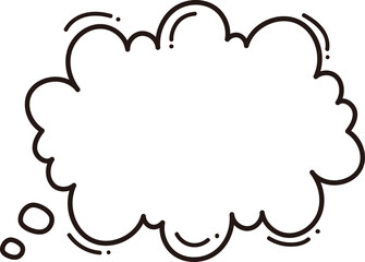 White Thought Bubble Illustration