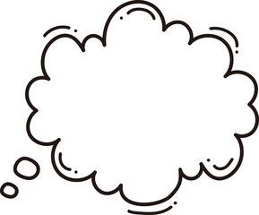 White Thought Bubble Illustration
