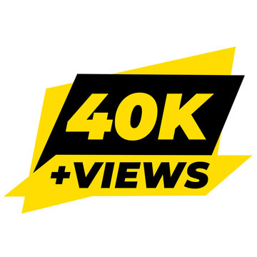 40K Views Growing Engagement Counter PNG, Social Growth Badge Icon, Audience Reach Label Design, Trending Content Tag Graphic, Viewer Stats Sticker