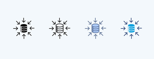 Data Collection Multiple Icon Illustration Vector