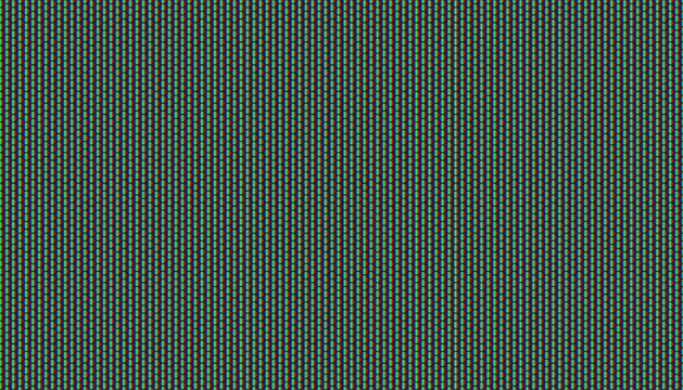 RGB screen dots seamless pattern. Analog TV close‑up texture with red, green and blue LED pixels. Retro monitor macro display, digital noise surface, vector illustration of pixelated screen background