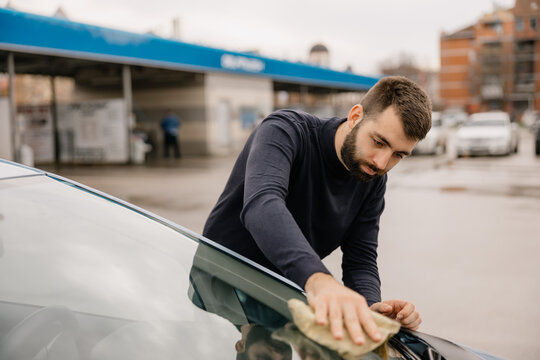 Professional vehicle cleaning service concept