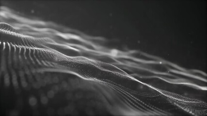 Abstract visualization of digital waves with natural organic curves and subtle signals - Powered by Adobe