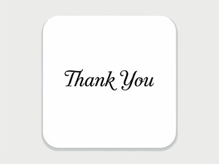 Elegant Thank You Note on White Background