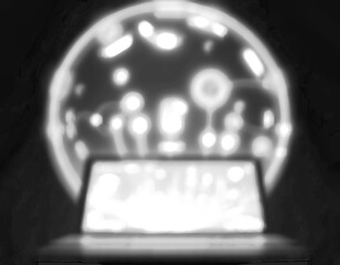 blurred image of technology 