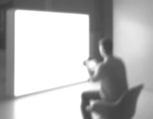 blurred image of using technology 