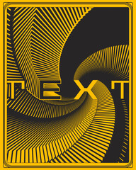 Geometric Spiral Typography Poster High Contrast Wall Art © bossofillustrator011