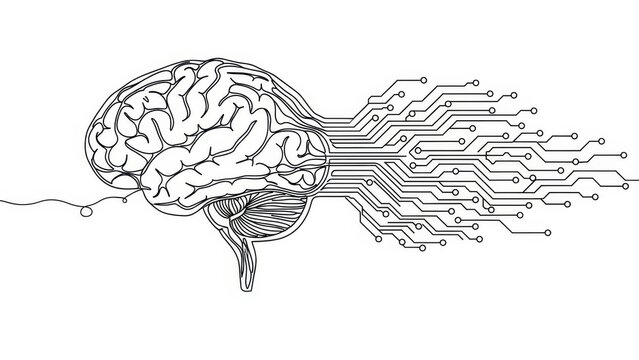 Human brain neural network connection,artificial intelligence technology concept diagram with - Powered by Adobe