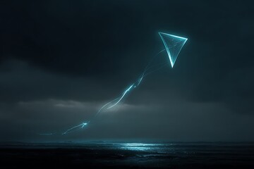 a kite glowing in the dark