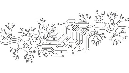 Connection between artificial intelligence, electronic circuits and neurological brain network
