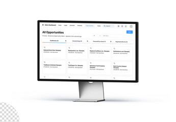Desktop Computer Screen PC Monitor Mockup Isolated