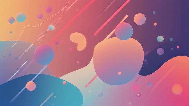 Vibrant abstract illustration with soft gradients and rounded forms displays gentle data visualization