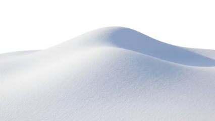 Isolated expanse of snow dunes, winter landscape, ice crystal surface, drifts, terrain