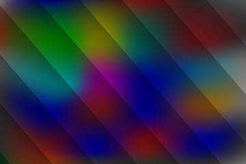 Illustration of abstract diagonal stripes with vibrant color blurs background