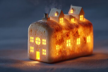 a glowing loaf of bread