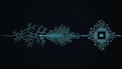 Artificial intelligence brain circuit connectivity displaying neural network innovation