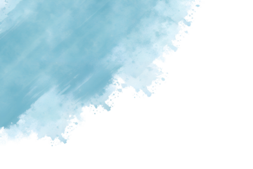 Airy sky blue watercolor wash background with smooth organic paint flow and calm abstract texture isolated on white