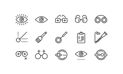 Web icons set with vector symbols and illustrations for web design including medical business music and bicycle icons